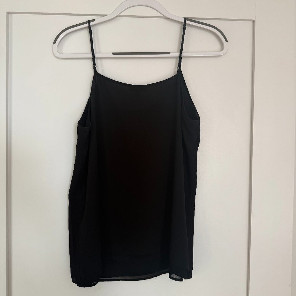 Tildon Black Chiffon Strapless Top